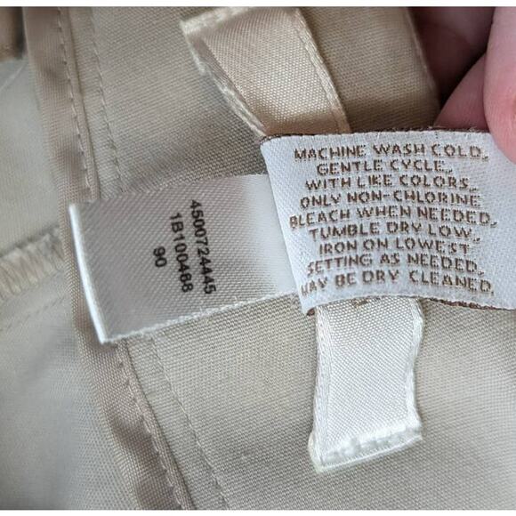 Chico's Women's Khaki Pants Size 0 Cotton Elastane Straight Leg Tan - Picture 10 of 11